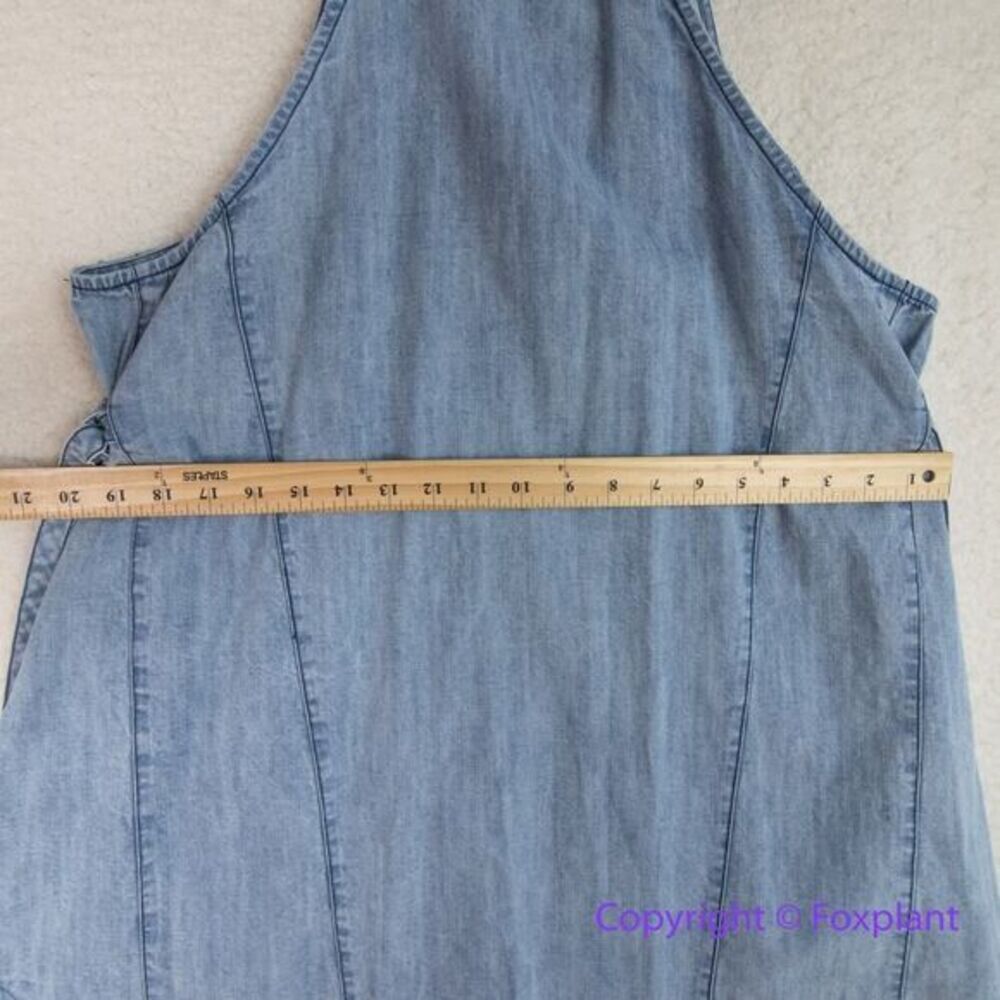 New! FREE PEOPLE Isabella Denim Tunic Dress Faded Vintage, size L - Picture 7 of 16